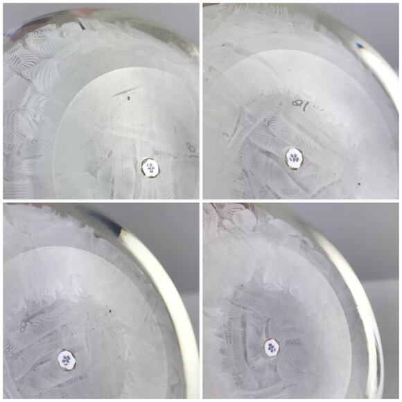 Perthshire 1995B Blue Flowers on Lace Picture Cane Squirrel Panda Paperweight - Picture 10 of 15